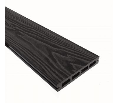 Террасная доска Смарт 3D Пустотелая с пазом Черное дерево от производителя  Terrapol по цене 673 р