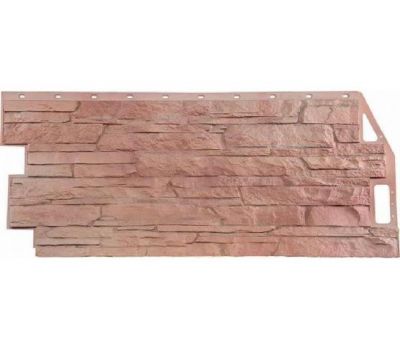 Фасадные панели (цокольный сайдинг) коллекция Скала - Терракотовый от производителя  Fineber по цене 674 р