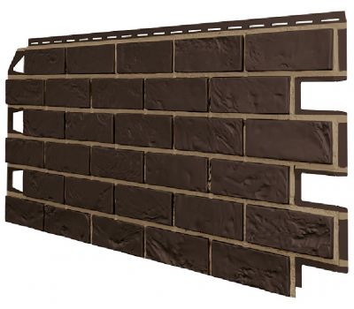 Фасадные панели (Цокольный Сайдинг) VOX Vilo Brick Тёмно-коричневый от производителя  Vox по цене 480 р