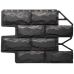 Фасадные панели (цокольный сайдинг) Блок - Темно-серый от производителя  Fineber по цене 445 р