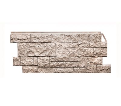 Фасадные панели (цокольный сайдинг) коллекция камень дикий- Песочный от производителя  Fineber по цене 630 р