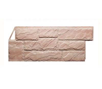 Фасадные панели (цокольный сайдинг) коллекция Камень Крупный - Терракотовый от производителя  Fineber по цене 650 р