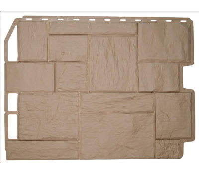 Фасадные панели (цокольный сайдинг) коллекция ТУФ - Бежевый от производителя  Fineber по цене 355 р
