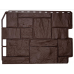 Фасадные панели (цокольный сайдинг) коллекция ТУФ - Тёмно-коричневый от производителя  Fineber по цене 355 р