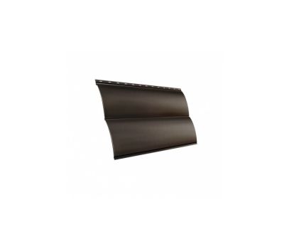 Металлический сайдинг Блок-хау 0,5 GreenCoat Pural Matt с пленкой RR 32 темно-коричневый (RAL 8019 серо-коричневый) от производителя  Grand Line по цене 1 060 р