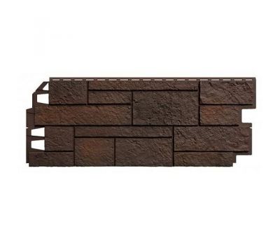 Фасадные панели (цокольный сайдинг) Песчаник Темно-Коричневый от производителя  ТЕХНОНИКОЛЬ по цене 590 р