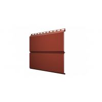 Металлический сайдинг ЭкоБрус 0,5 Quarzit lite RAL 8004 Терракота