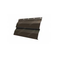 Металлический сайдинг Корабельная Доска 0,45 Drap RR 32 Темно-коричневый