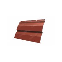 Металлический сайдинг Корабельная Доска 0,5 Quarzit lite RAL 8004 Терракота