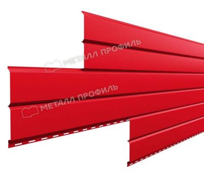 Металлический сайдинг Lбрус-15х240 (ПЭ-01-3020-0.45) Красный насыщенный от производителя  Металл Профиль по цене 898 р
