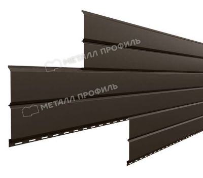 Металлический сайдинг Lбрус-15х240 (VikingMP E-20-RR32-0.5) Темно-коричневый от производителя  Металл Профиль по цене 1 160 р
