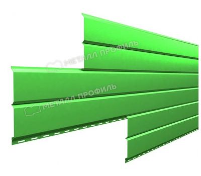 Металлический сайдинг Lбрус-15х240 NormanMP (ПЭ-01-6018-0.5) Жёлто-зелёный от производителя  Металл Профиль по цене 429 р