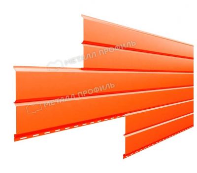 Металлический сайдинг Lбрус-15х240 (ПЭ-01-2004-0.45) Чистый Оранжевый от производителя  Металл Профиль по цене 745 р