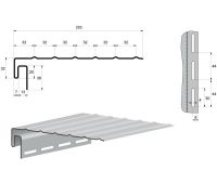 J-фаска ( ветровая, карнизная планка ) белая для сайдинга